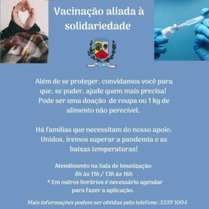 Imunização contra a covid irá contemplar faixas etárias de 45 a 40 anos até quarta-feira