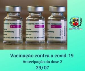 Antecipação da segunda dose – AstraZeneca/ Friocruz nesta quinta-feira